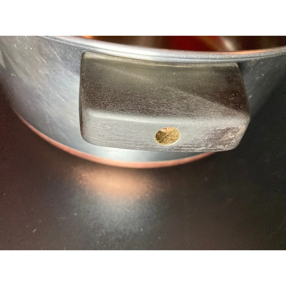 Vintage Ekcoware Stainless Steel Stockpot Thick Copper Bottom Made in USA 4.5 QT